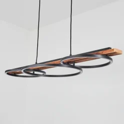 hofstein Suspension Pompu LED Brun, Noir, 3 lumières