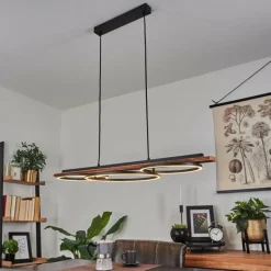 hofstein Suspension Pompu LED Brun, Noir, 3 lumières