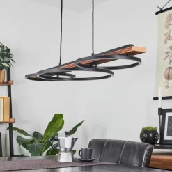 hofstein Suspension Pompu LED Brun, Noir, 3 lumières