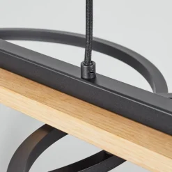 hofstein Suspension Pompu LED Écru, Noir, 3 lumières