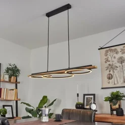 hofstein Suspension Pompu LED Écru, Noir, 3 lumières