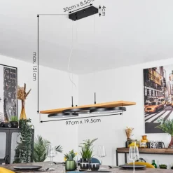 Luminaires Scandinaves-hofstein Suspension Pompu LED Écru, Noir, 1 lumière