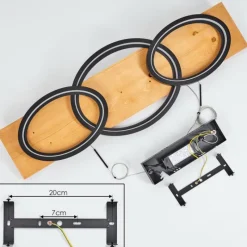 Luminaires Scandinaves-hofstein Suspension Pompu LED Écru, Noir, 1 lumière