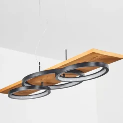 Luminaires Scandinaves-hofstein Suspension Pompu LED Écru, Noir, 1 lumière