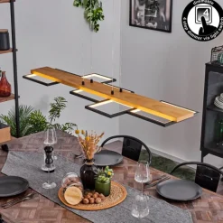 Luminaires Scandinaves-hofstein Suspension Pompu LED Écru, Noir, 1 lumière