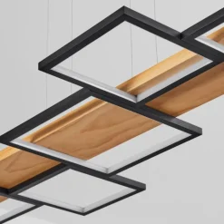 Luminaires Scandinaves-hofstein Suspension Pompu LED Écru, Noir, 1 lumière