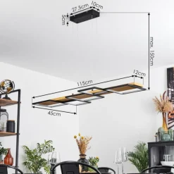 Luminaires Scandinaves-hofstein Suspension Pompu LED Écru, Noir, 1 lumière