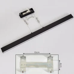 hofstein Suspension Poroporo LED Noir, 1 lumière