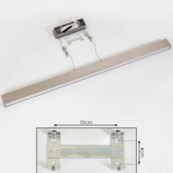 hofstein Suspension Poroporo LED Nickel mat, 1 lumière