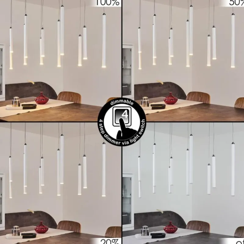 hofstein Suspension Porquera LED Blanc, 11 lumières