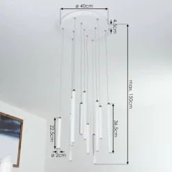 hofstein Suspension Porquera LED Blanc, 11 lumières