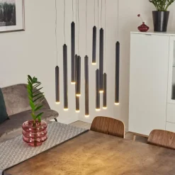 hofstein Suspension Porquera LED Noir, 11 lumières