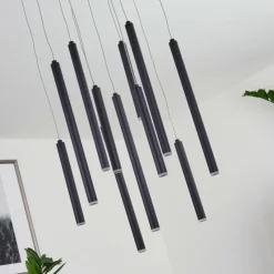 hofstein Suspension Porquera LED Noir, 11 lumières