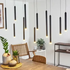 hofstein Suspension Porquera LED Noir, 11 lumières