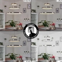 hofstein Suspension Preci LED Nickel mat, 1 lumière