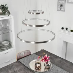 hofstein Suspension Preci LED Nickel mat, 1 lumière