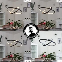 hofstein Suspension Preci LED Noir, 1 lumière