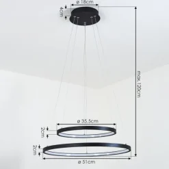 hofstein Suspension Preci LED Noir, 1 lumière