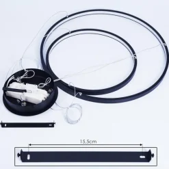 hofstein Suspension Preci LED Noir, 1 lumière