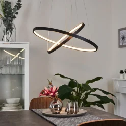 hofstein Suspension Preci LED Noir, 1 lumière
