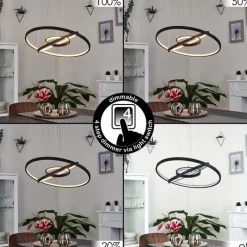 hofstein Suspension Preci LED Noir, 1 lumière