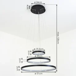 hofstein Suspension Preci LED Noir, 1 lumière