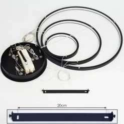 hofstein Suspension Preci LED Noir, 1 lumière