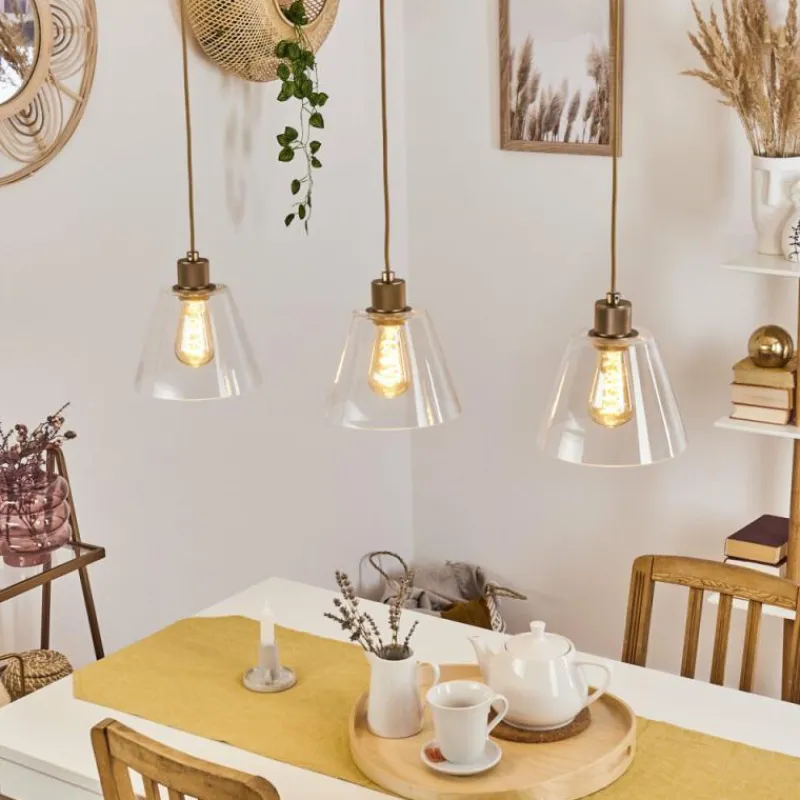 hofstein Suspension Puestito Bronze, Or, 3 lumières