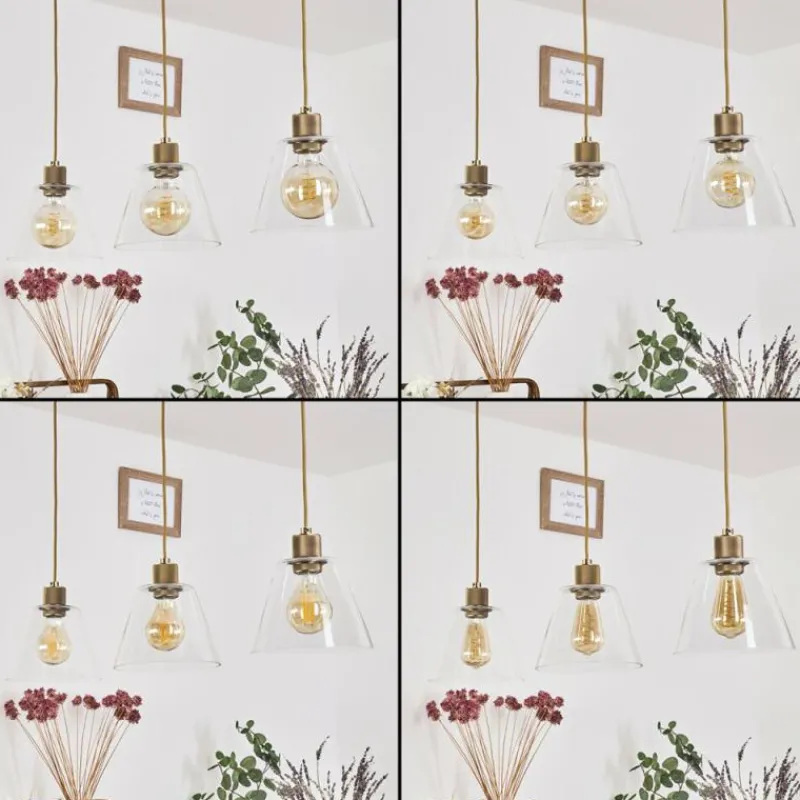 hofstein Suspension Puestito Bronze, Or, 3 lumières