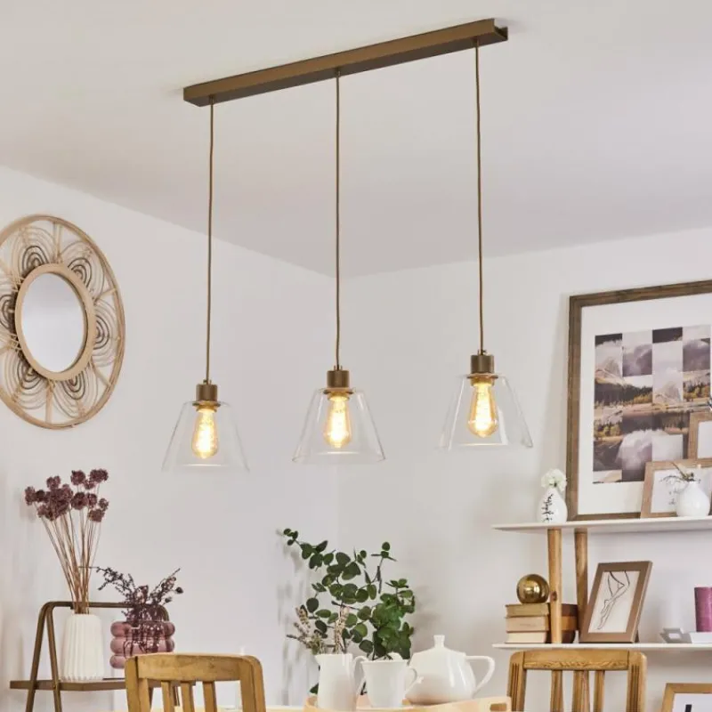 hofstein Suspension Puestito Bronze, Or, 3 lumières