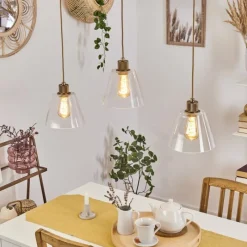 hofstein Suspension Puestito Bronze, Or, 3 lumières