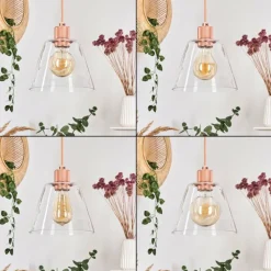 hofstein Suspension Puestito Or, Rose, 1 lumière