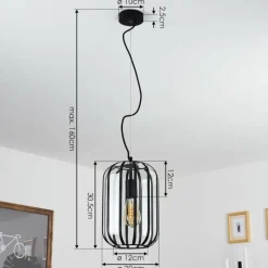 Lampes Vintages & Rétros-hofstein Suspension Quesada Noir, 1 lumière