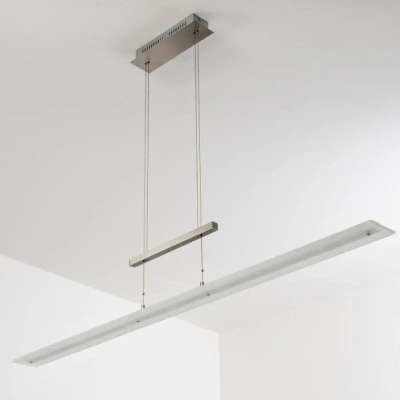 hofstein Suspension Ramsele LED Chrome, Nickel mat, 7 lumières