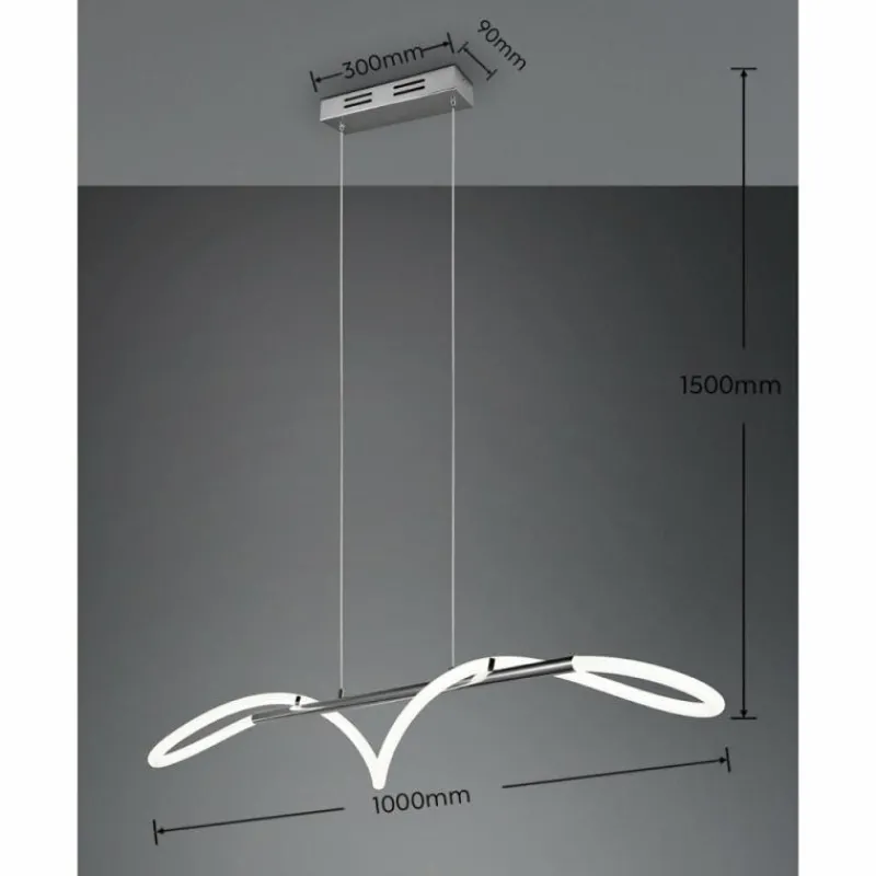 Luminaires Reality Suspension Reality Argos LED Chrome, 1 lumière* Suspensions