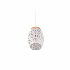 Lampes En Bois-Luminaires Reality Suspension Reality BIDAR Écru, Blanc, 1 lumière