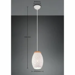 Lampes En Bois-Luminaires Reality Suspension Reality BIDAR Écru, Blanc, 1 lumière