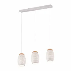 Lampes En Bois-Luminaires Reality Suspension Reality BIDAR Écru, Blanc, 3 lumières