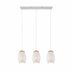Lampes En Bois-Luminaires Reality Suspension Reality BIDAR Écru, Blanc, 3 lumières