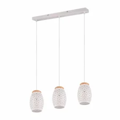 Lampes En Bois-Luminaires Reality Suspension Reality BIDAR Écru, Blanc, 3 lumières