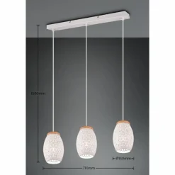 Lampes En Bois-Luminaires Reality Suspension Reality BIDAR Écru, Blanc, 3 lumières