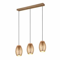 Lampes En Bois-Luminaires Reality Suspension Reality BIDAR Brun, Écru, 3 lumières