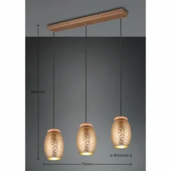 Lampes En Bois-Luminaires Reality Suspension Reality BIDAR Brun, Écru, 3 lumières