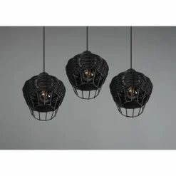 Luminaires Reality Suspension Reality Borka Noir, 3 lumières* Suspensions