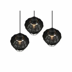Luminaires Reality Suspension Reality Borka Noir, 3 lumières* Suspensions