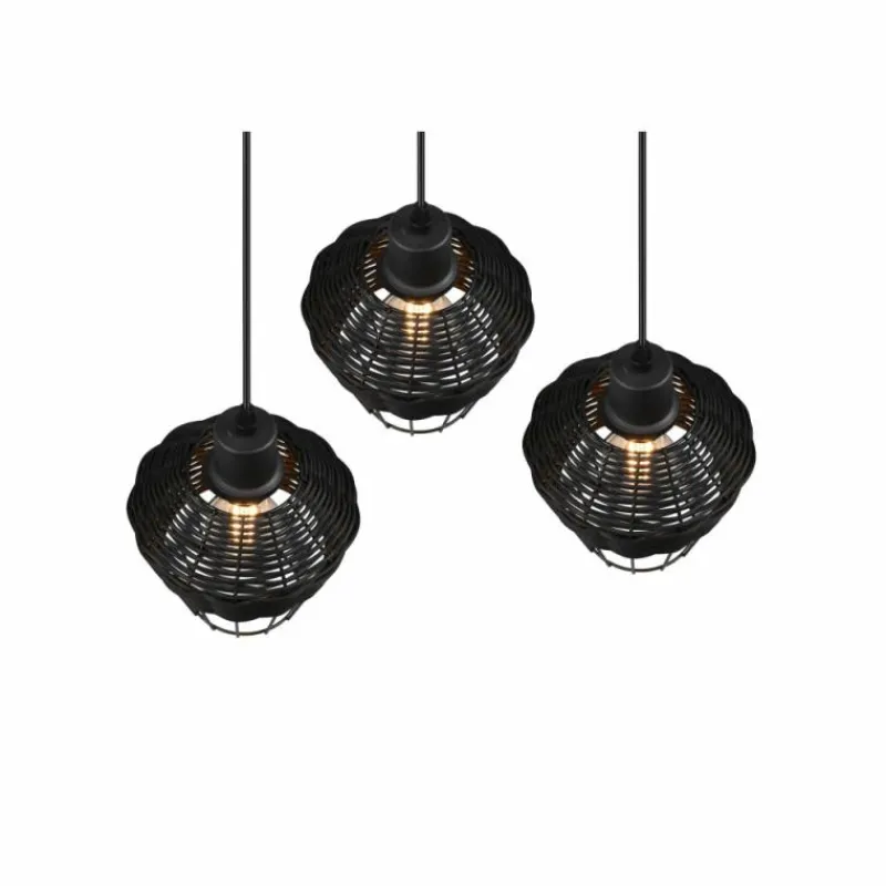 Luminaires Reality Suspension Reality Borka Noir, 3 lumières* Suspensions