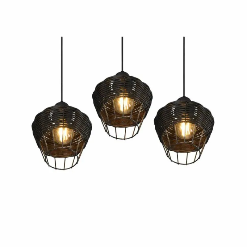 Luminaires Reality Suspension Reality Borka Noir, 3 lumières* Suspensions