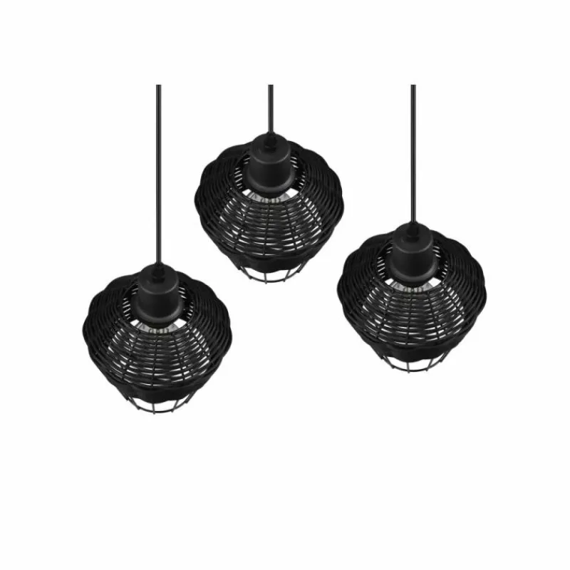 Luminaires Reality Suspension Reality Borka Noir, 3 lumières* Suspensions