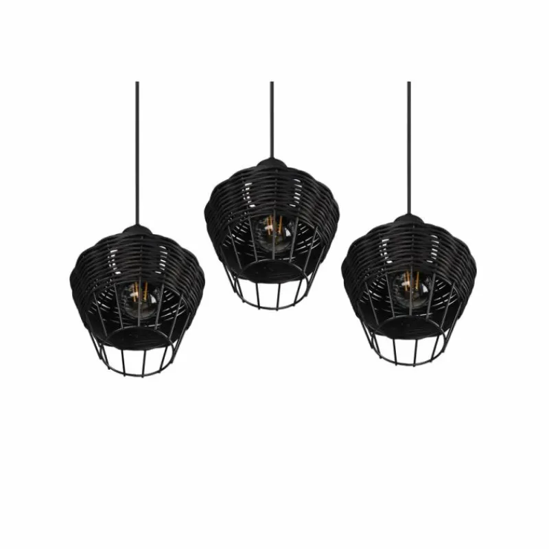 Luminaires Reality Suspension Reality Borka Noir, 3 lumières* Suspensions