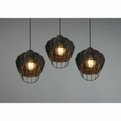 Luminaires Reality Suspension Reality Borka Noir, 3 lumières* Suspensions